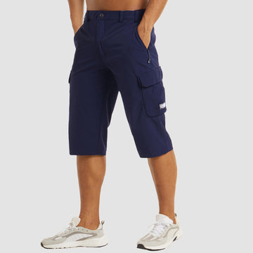 Nuvique Men's Quick Dry Cargo Shorts Multi-Pocket Durable Summer Outdoor Khaki